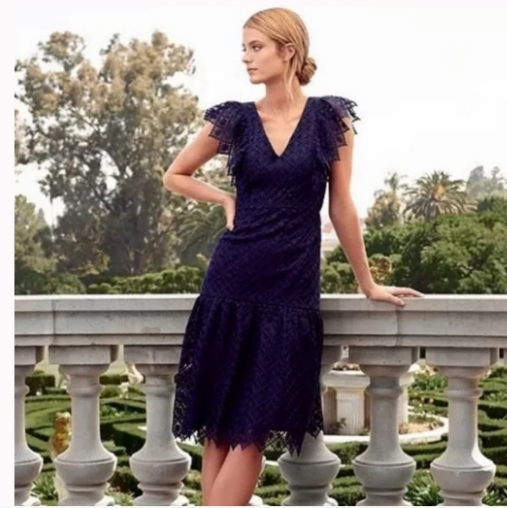 Navy lace dress